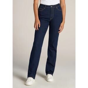 American Tall Harper High Rise Straight Jeans in dark ink blue 29 / 35 inseam